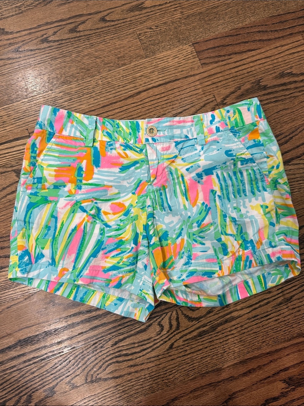 Lilly Pulitzer Callahan Shorts 5" Inseam Sea Salt and Sun Beach Pool Size 6